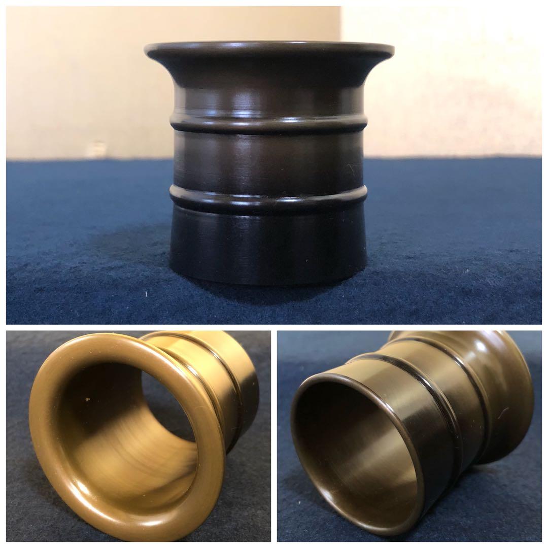 《R》茶道具 唐銅 皆具 能作一佳 略歴 共箱 元箱　251225か3