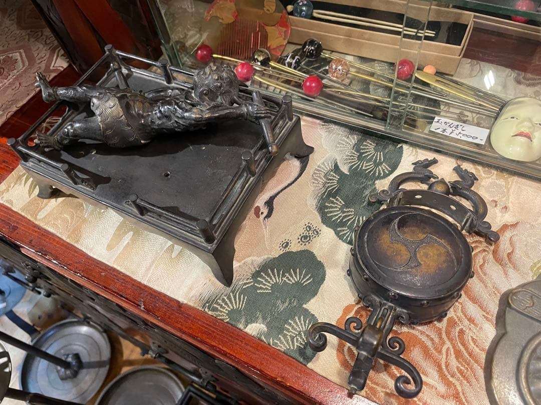 古美術 鬼の香炉 古美術 銅 鬼力 香炉 古美術 銅 鬼力