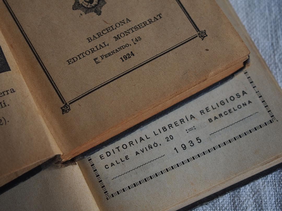 カトリック 古い本2冊ミサ典礼書 MISAL 1900年 アンティーク/K269