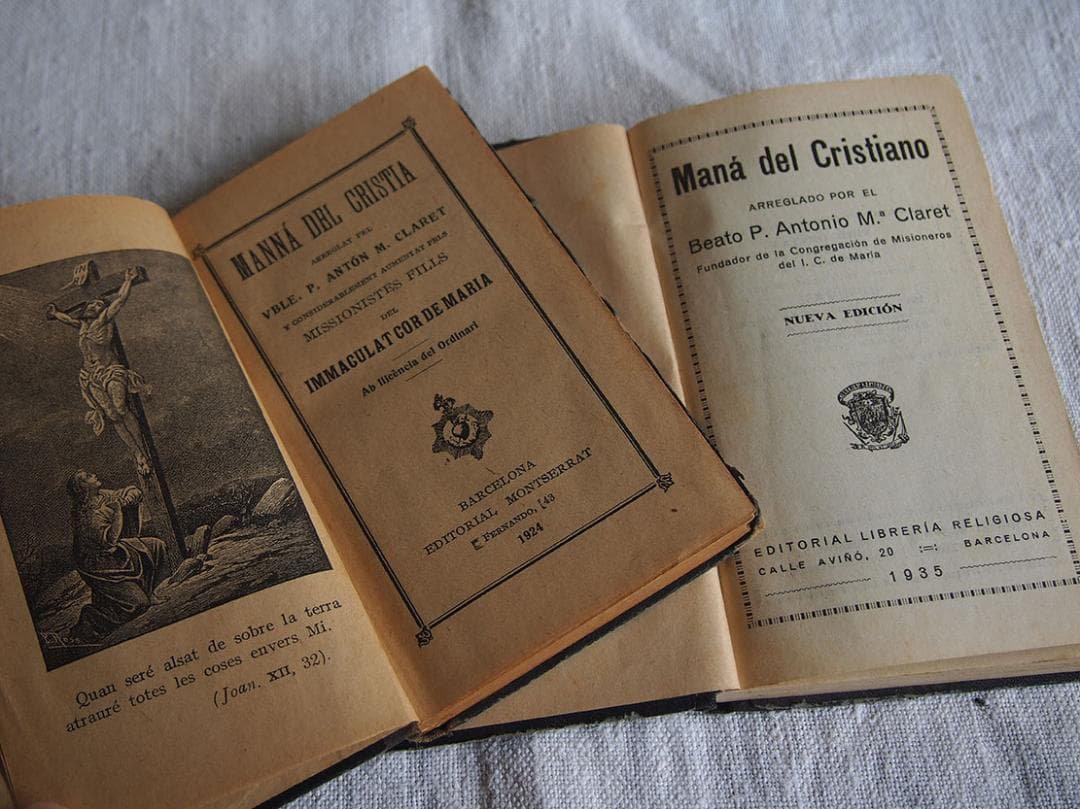 カトリック 古い本2冊ミサ典礼書 MISAL 1900年 アンティーク/K269