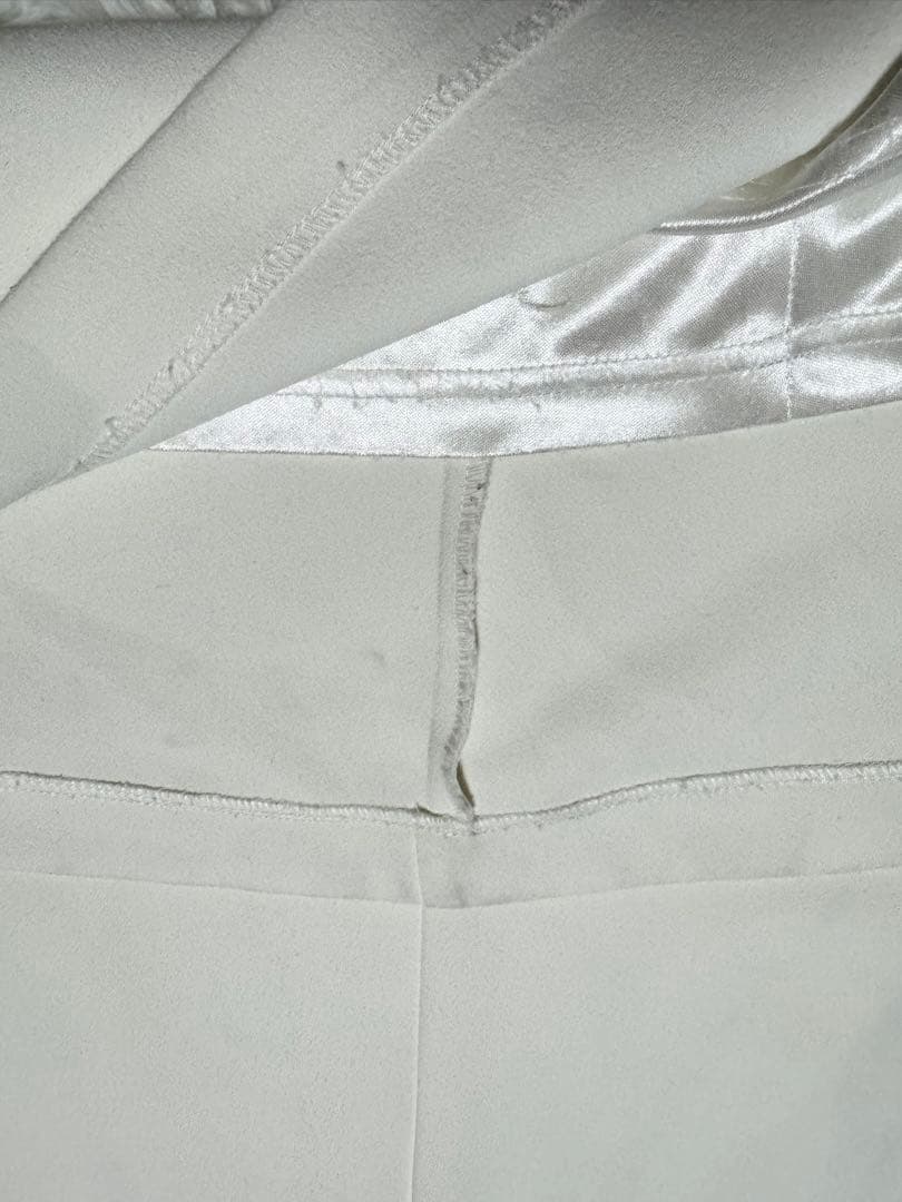 ROBE de FLEURS Glossy スリット　白　M ロングドレス