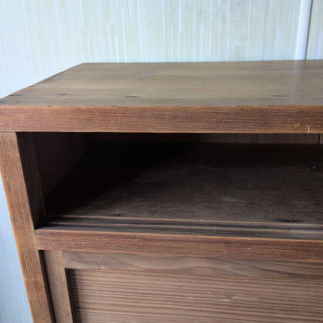 アンティーク大正時代木製茶箪笥 引き出し付き コンパクト 帳場箪笥