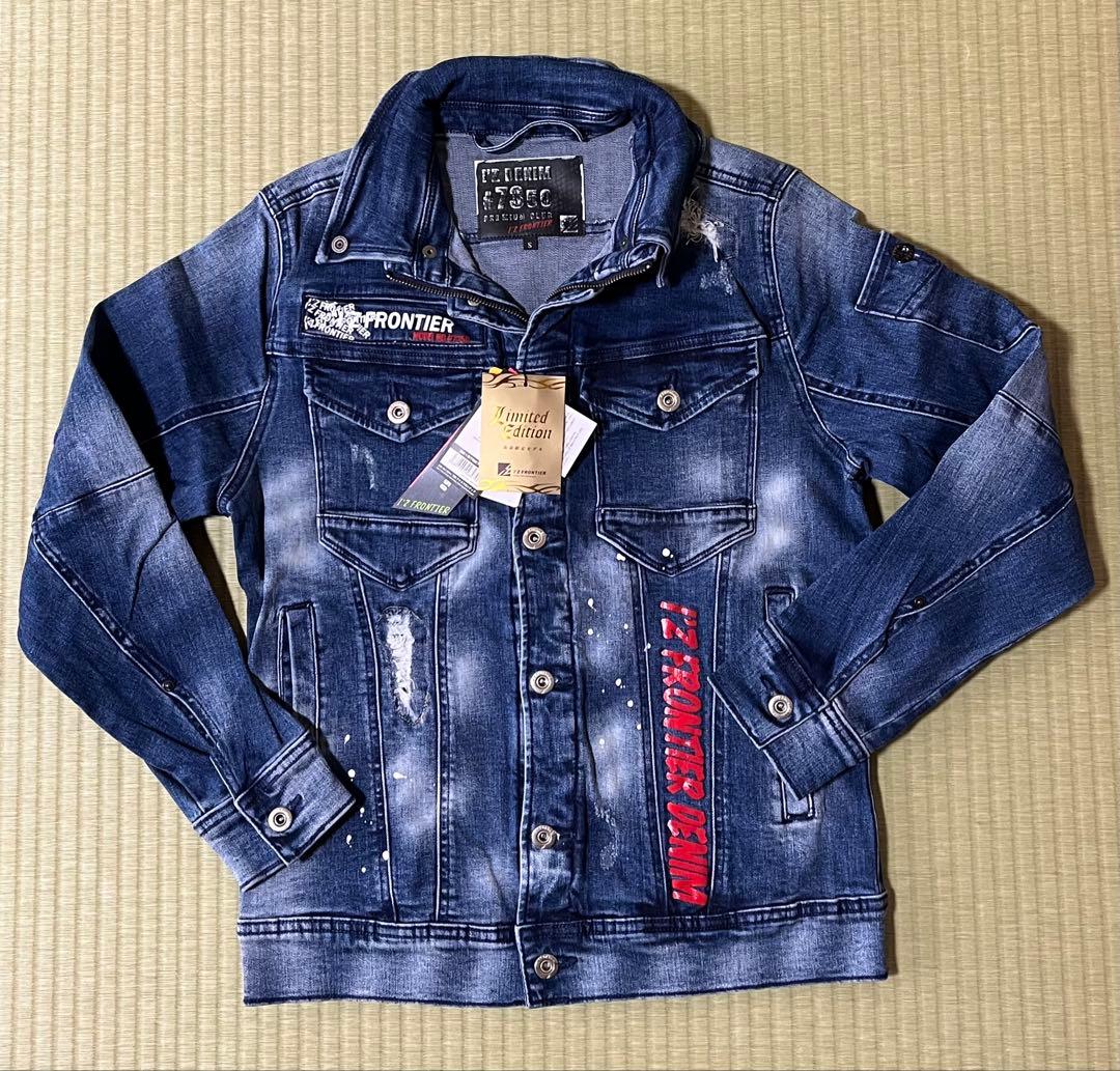 アイズフロンティア７３５０ＳデニムＧ４Ｌ寸カーゴパンツ96cm上下組インディゴ