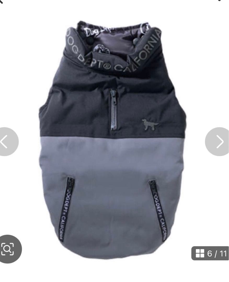 DOG DEPTファイバーダウン 3L グレー 犬服 大型犬