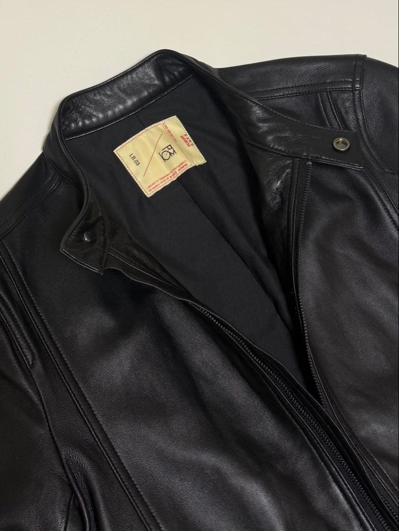 試着のみ・定価33,】ナノユニバース ライダース ラムレザー本革