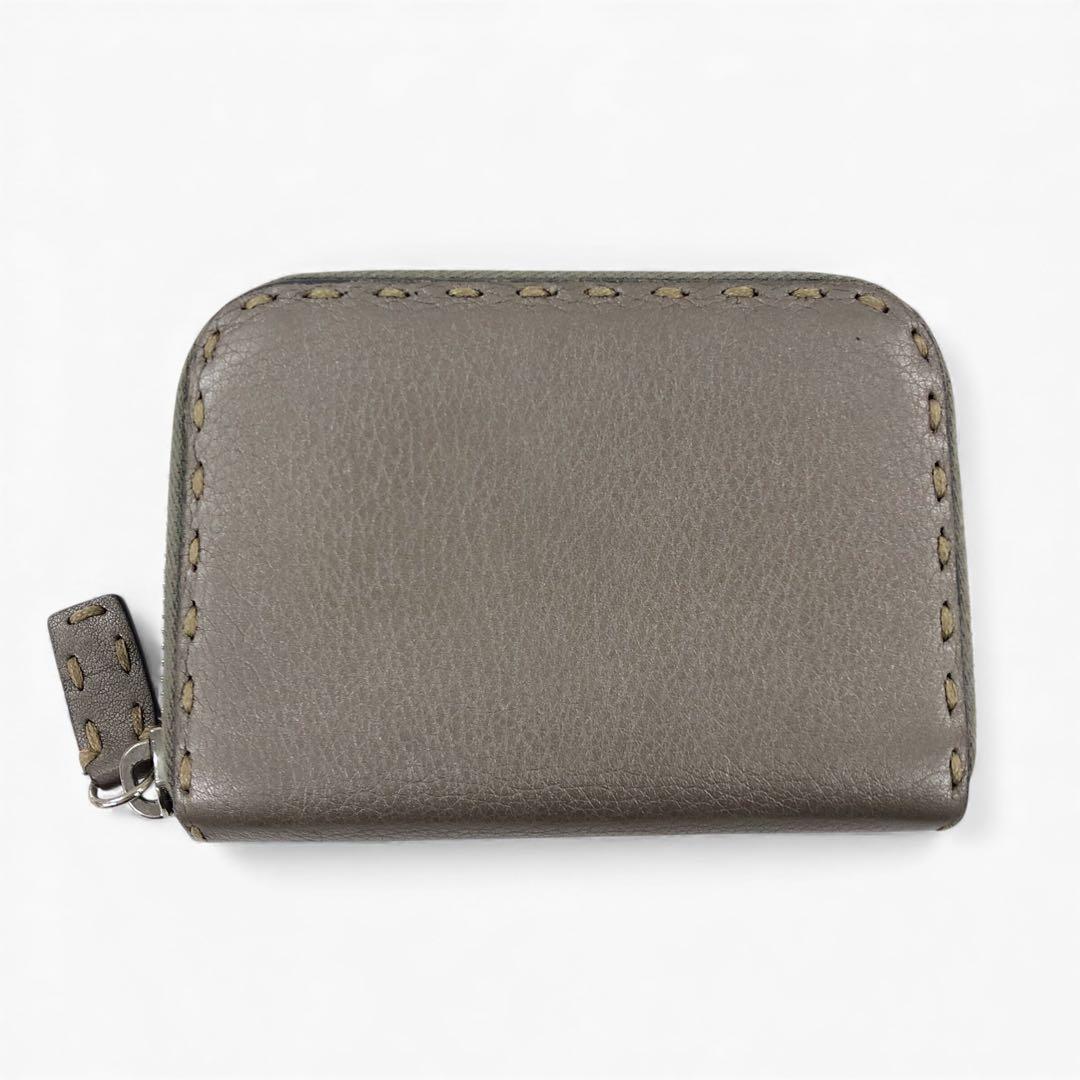 FENDI フェンディ セレリア レザー ケース 小銭入れ シルバー系