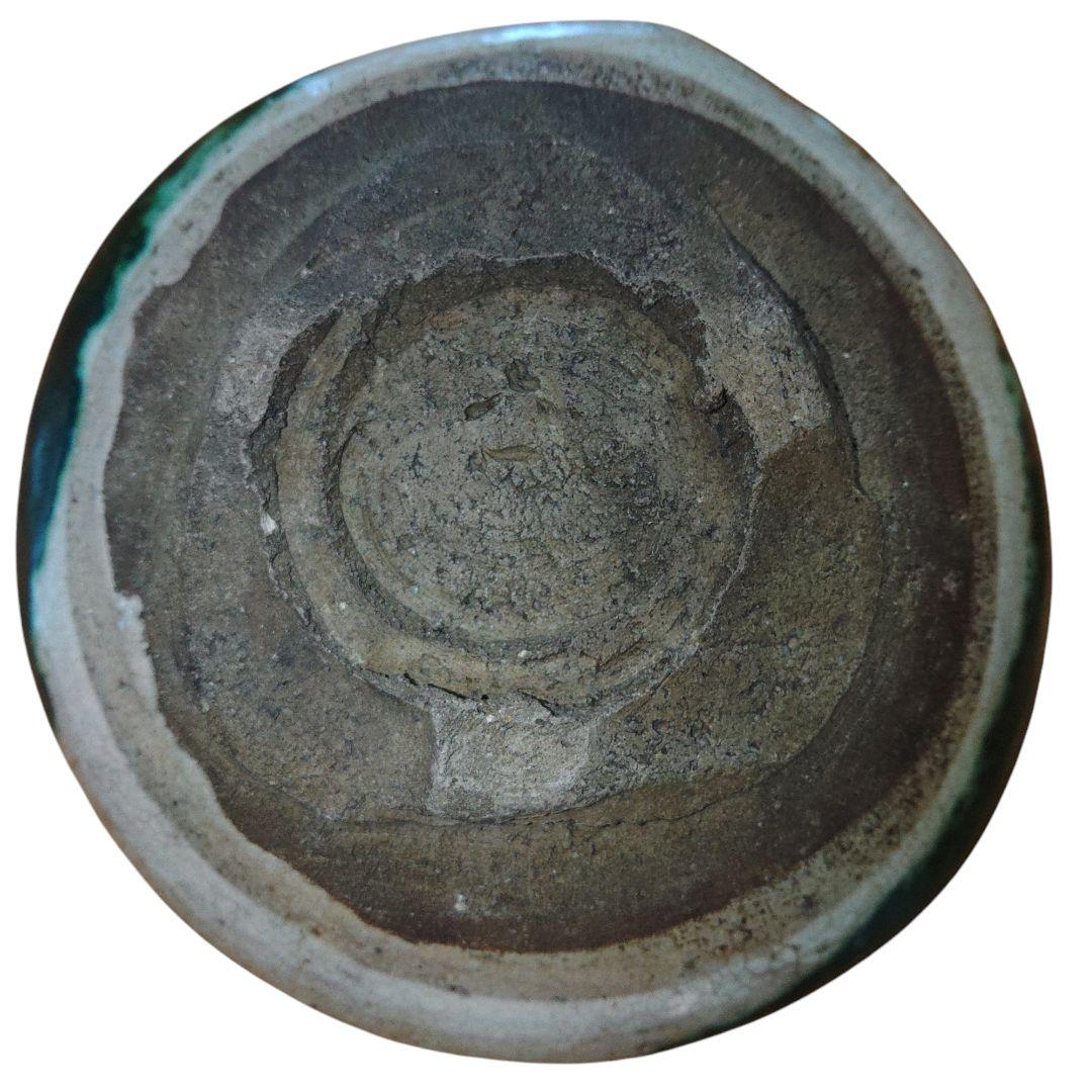 江戸時代 清水七兵衛(晩年の作) 織部調輪花小皿 陶胎 - メルカリ