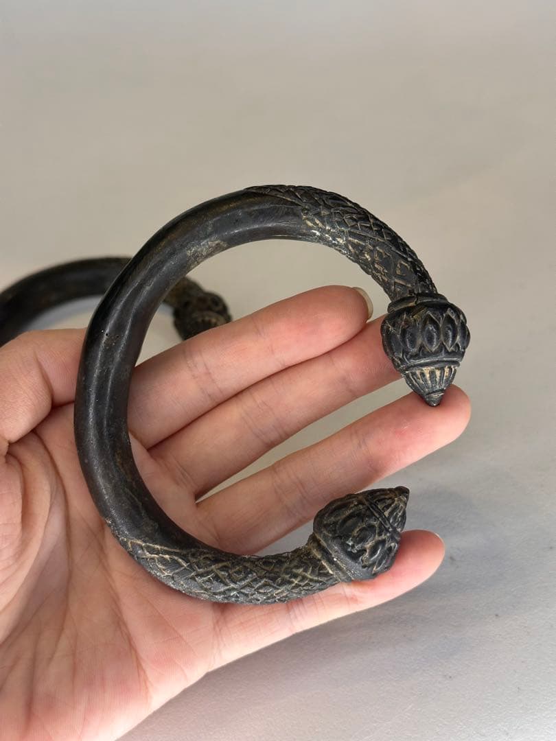 中国 铜製 円環形 門把手 取手金具 古美術