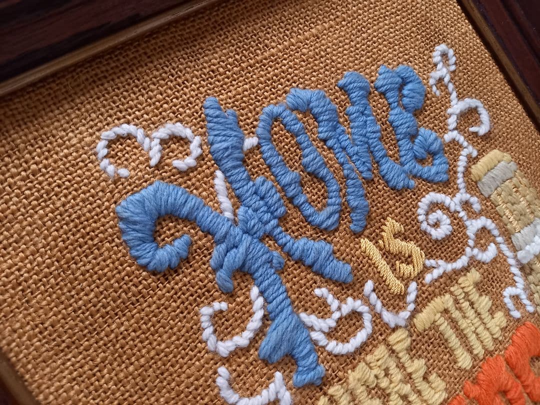 レア　1969年　MILLERS　BEER　ニードルポイント　広告　サインボード