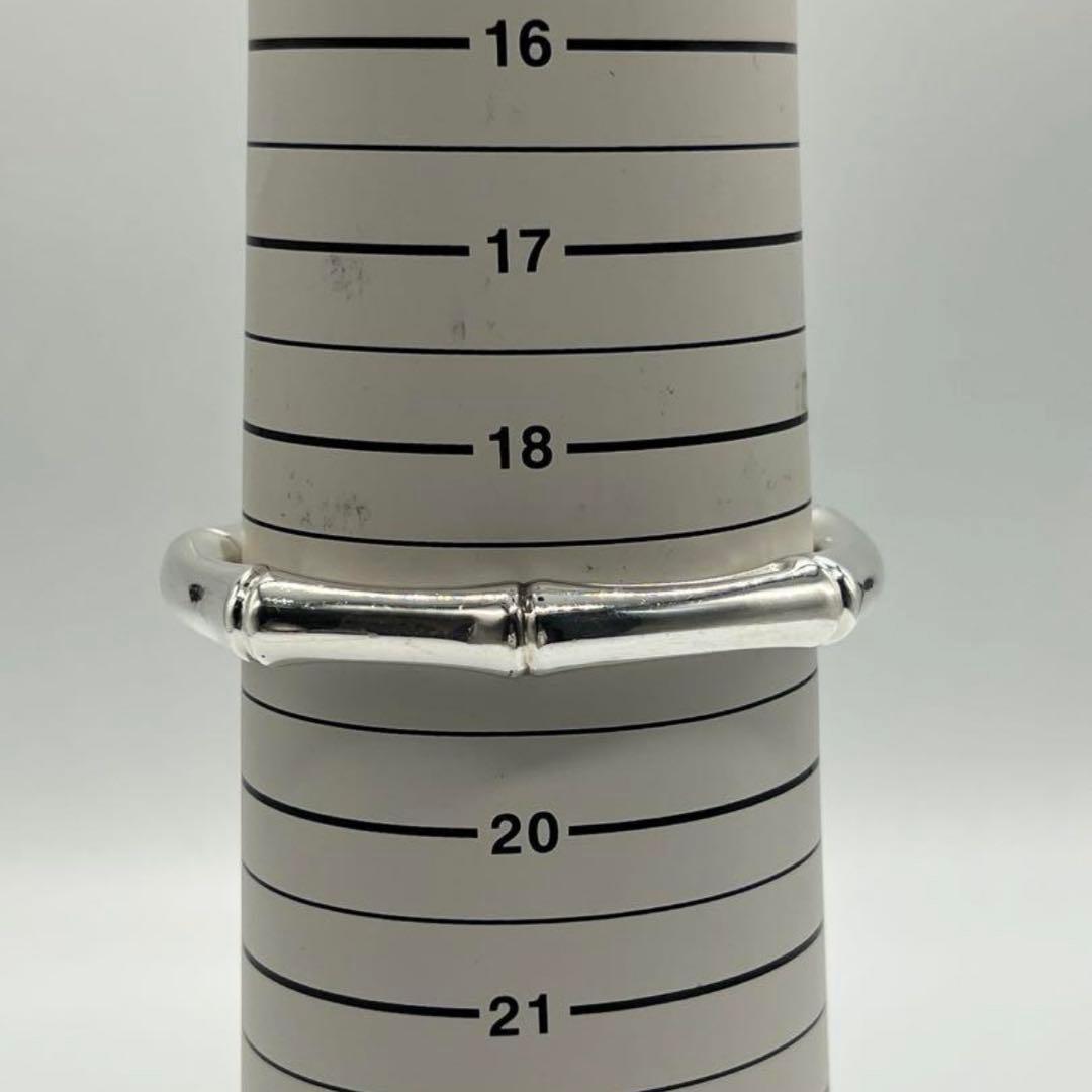 【GUCCI】グッチ シルバー バンブー バングル【付属品完備】⚠️