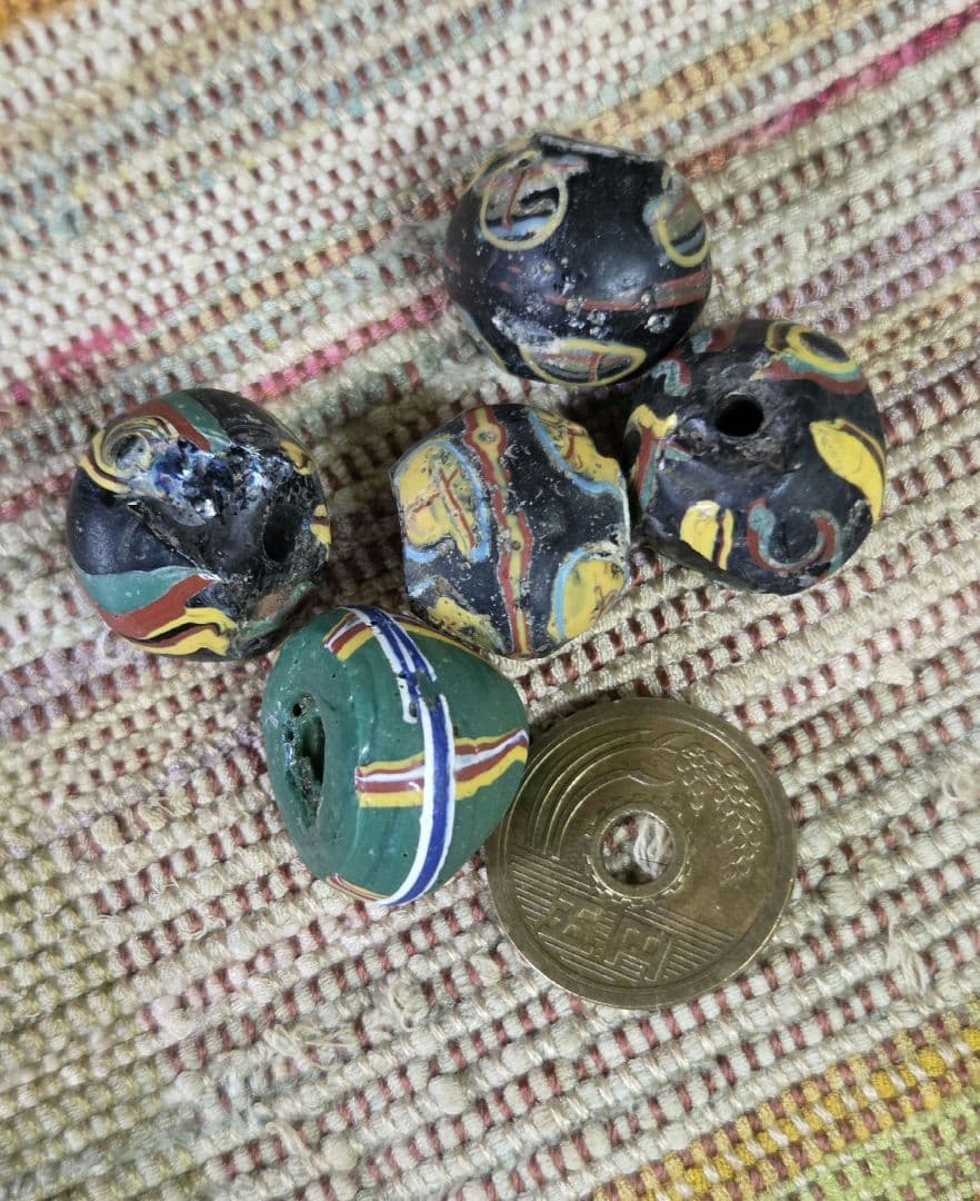 022 キングビーズ 割れ銀化あり king beads ビーズ5個セット