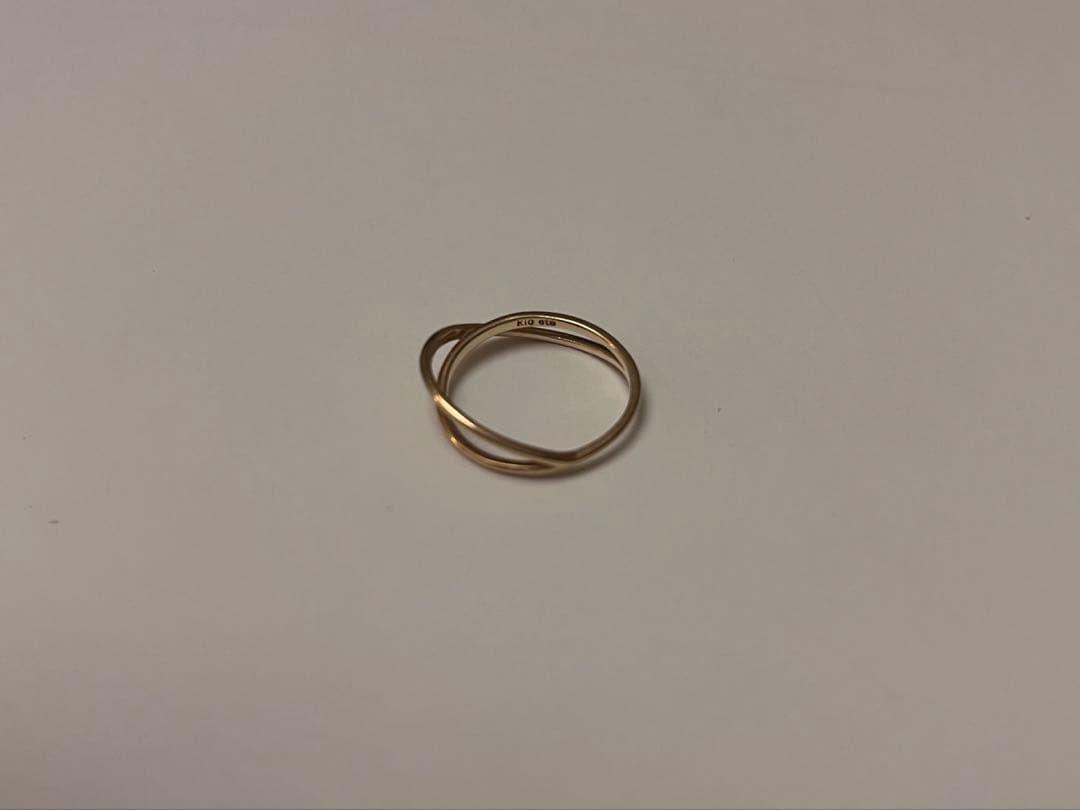 【1/18まで限定最終価格!】ete K10YGクロスリング 9号