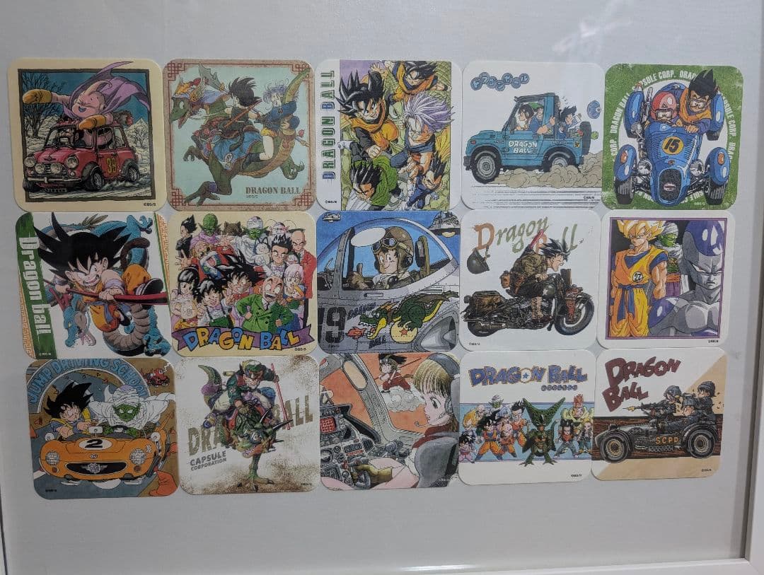 ドラゴンボール ジャンプ展 アートコースター15点 セット 額縁入り