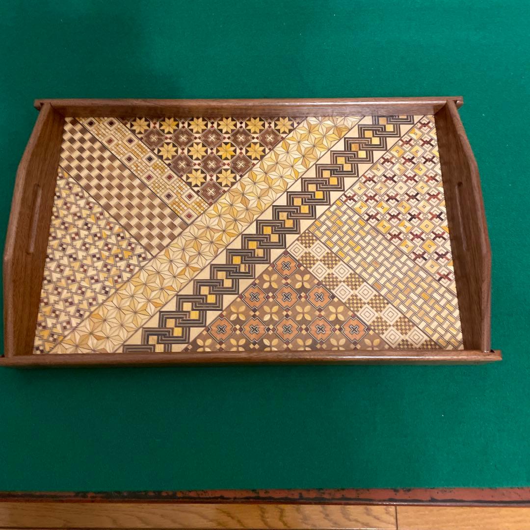 楽天市場】寄木細工 お盆（工芸品・民芸品｜アート・美術品・骨董品・民芸