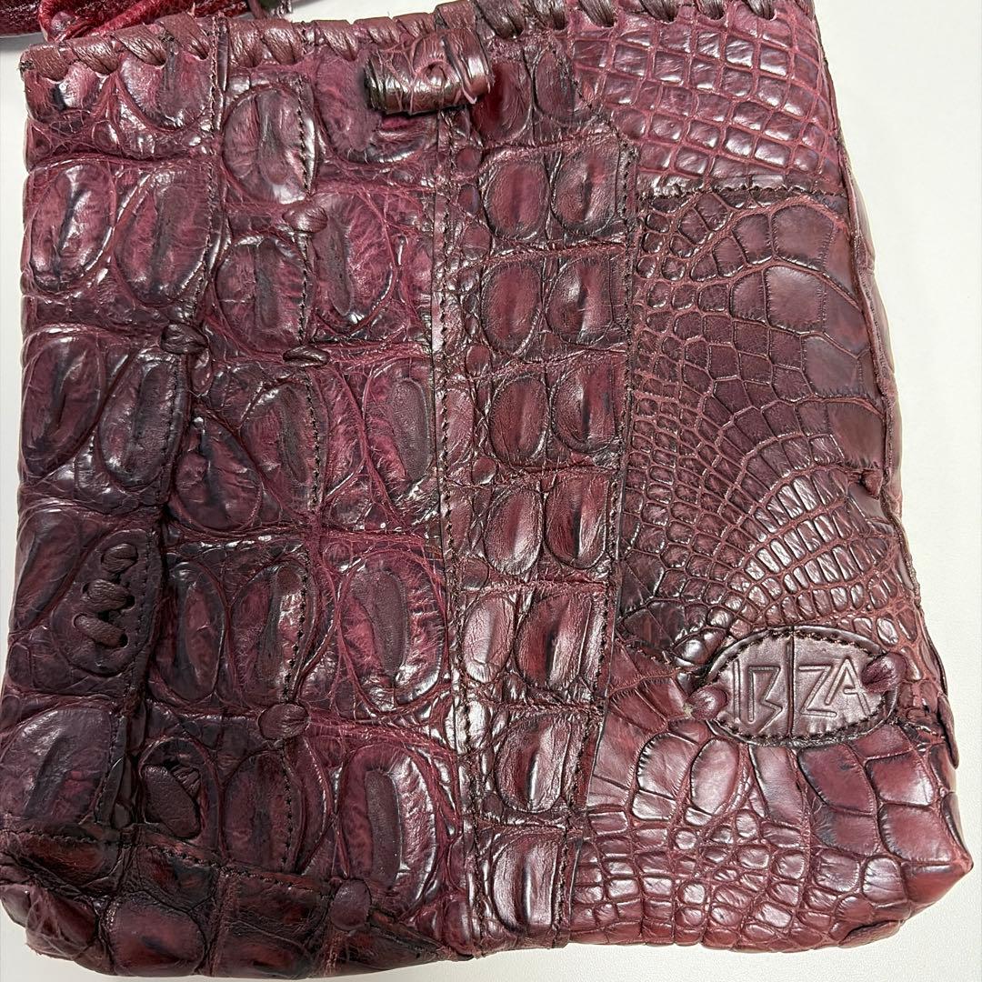 「みるさん専用〜ʕ•ᴥ•ʔ」IBIZA バーガンディ　ワニ革 パッチワーク　サ