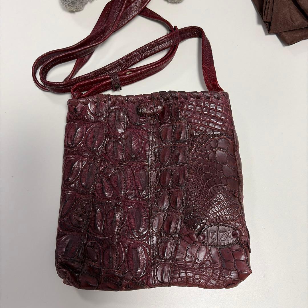 「みるさん専用〜ʕ•ᴥ•ʔ」IBIZA バーガンディ　ワニ革 パッチワーク　サ
