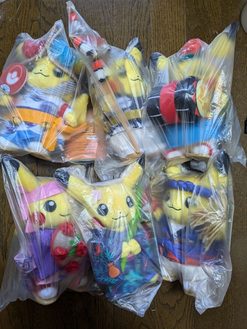 ポケモンセンタートウホク　お祭り　ピカチュウ　ぬいぐるみ　6種 　オマケ付㉘