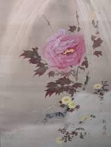 真作】掛軸 伊藤柳荘 寒牡丹 冬の風情漂う花鳥画 逸品 共