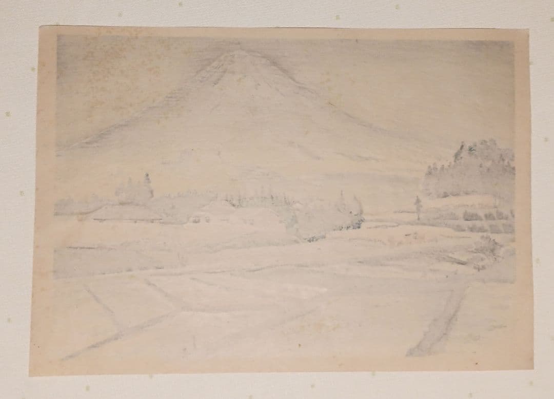 新版画富士三十六景ノ内裾野狩場の雨、徳力富吉郎