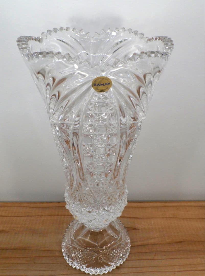 カメイ クリスタルガラス花瓶 KAMAY GALLERY 高さ35.5センチ - メルカリ