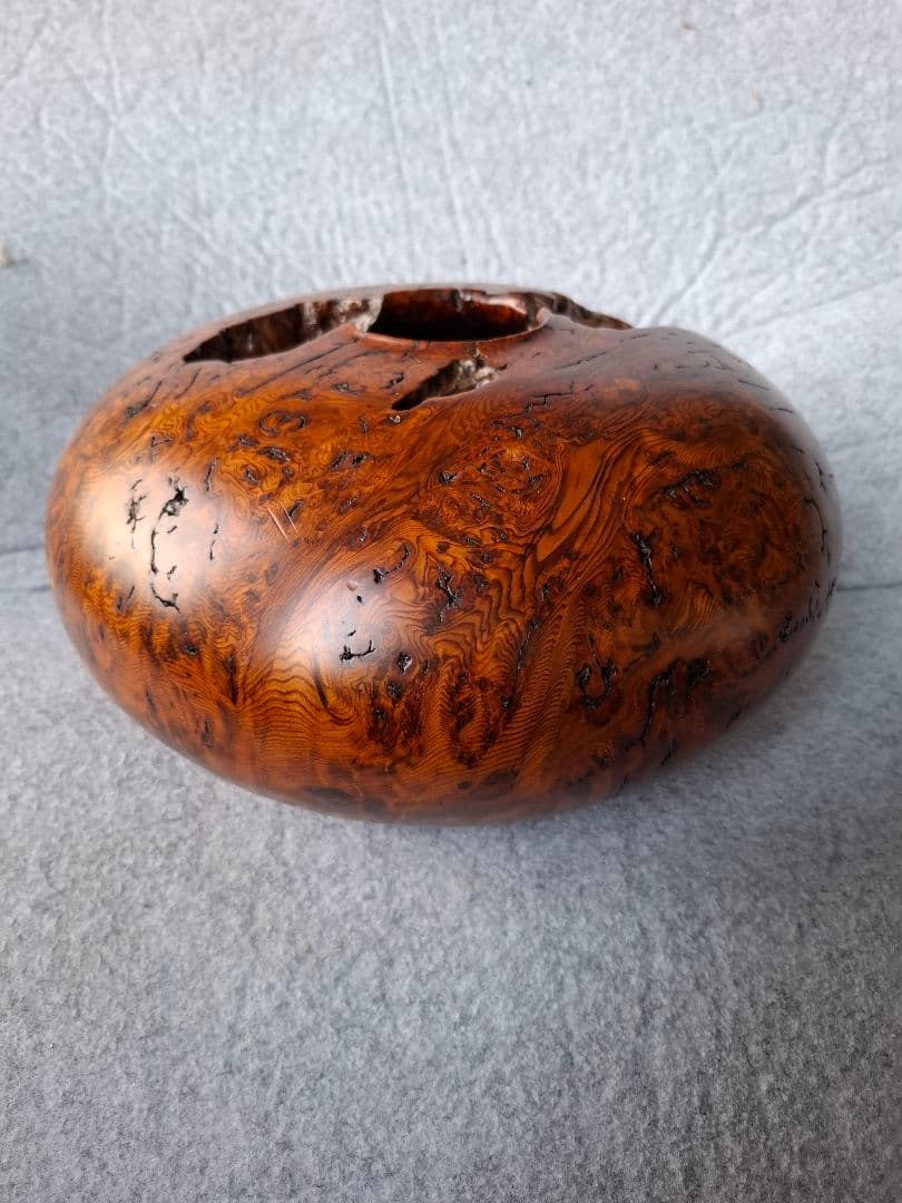 屋久杉 極上品 泡瘤 工芸品 壺 花瓶