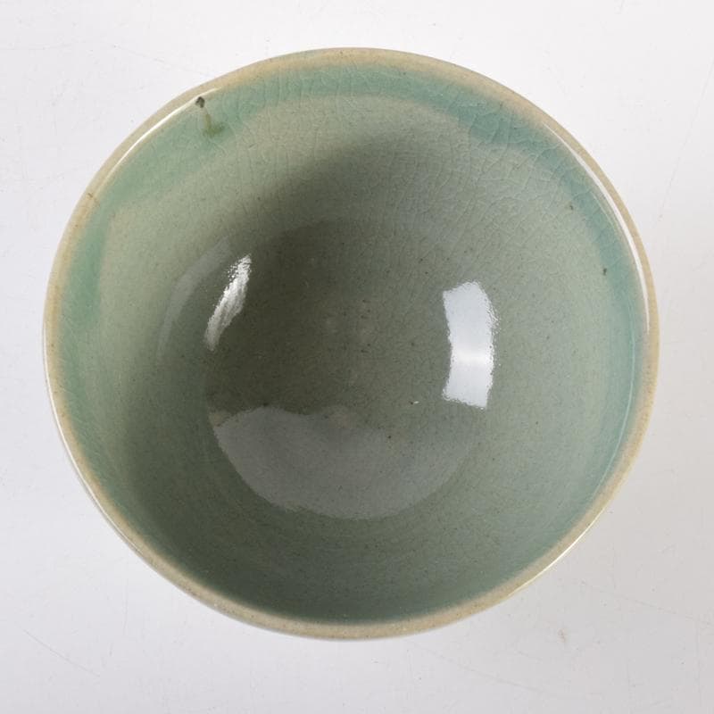 豆様専用 一玉作 高麗青磁 象嵌雲鶴文 茶碗 共箱 C