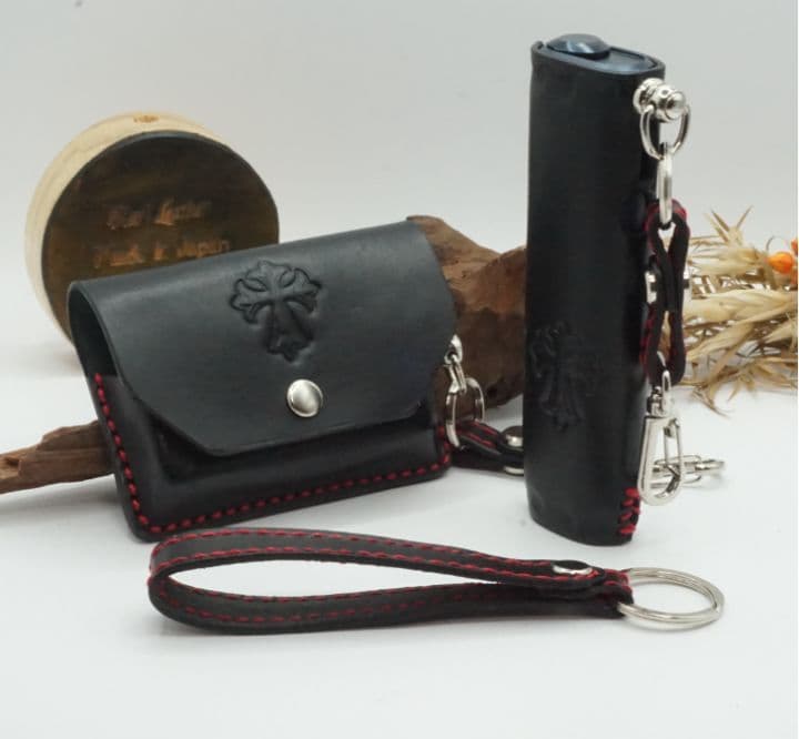 アイコスイルマiワン＆ヒートスティックケース　栃木レザー 　ブラック