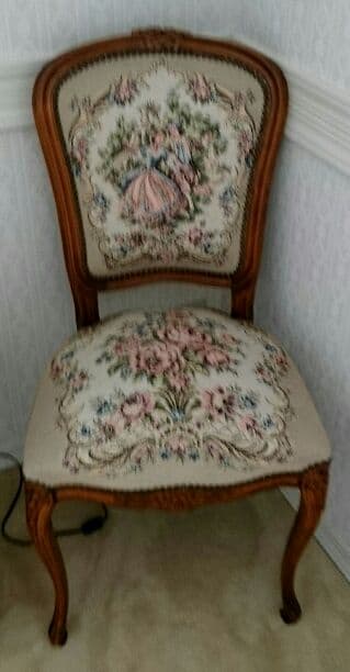 猫あし・アンティーク調椅子 こぶらん織り フランスから届いた