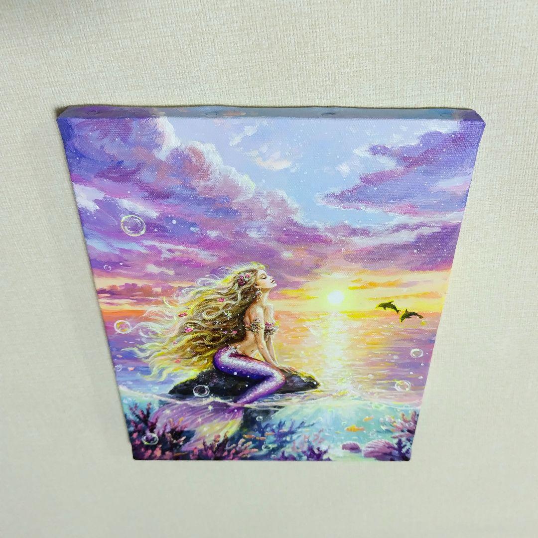 【陽を浴びて】アクリル画 F3 風景画 絵画