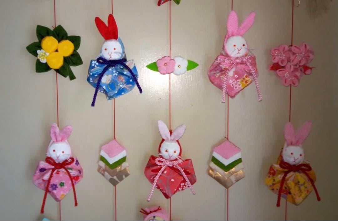 【お値下げ】ひな祭り用つるし雛(2025-11 うさぎ)