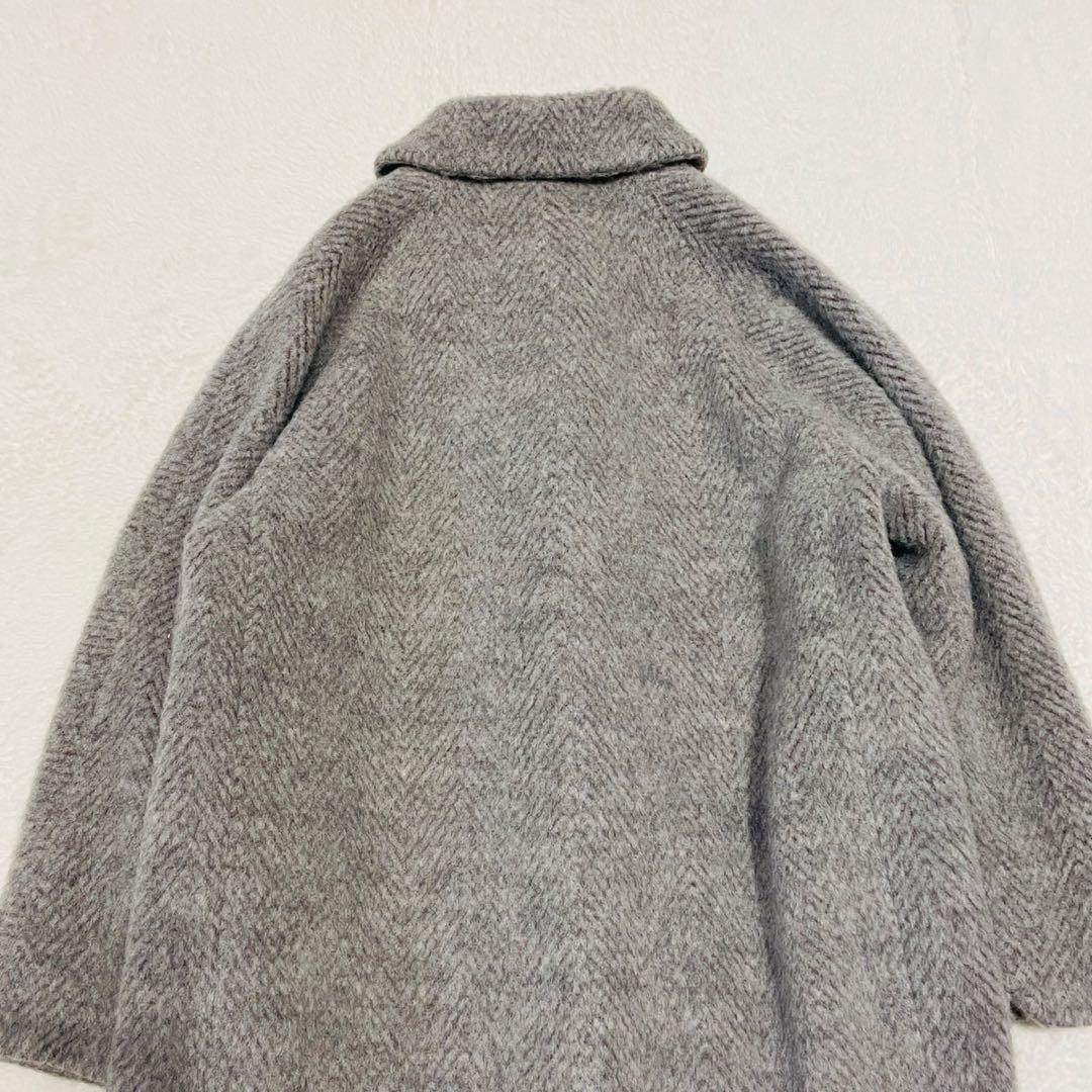 定価16万】ルブーケ LE bouquet ロングコート ヘリンボーン グレー