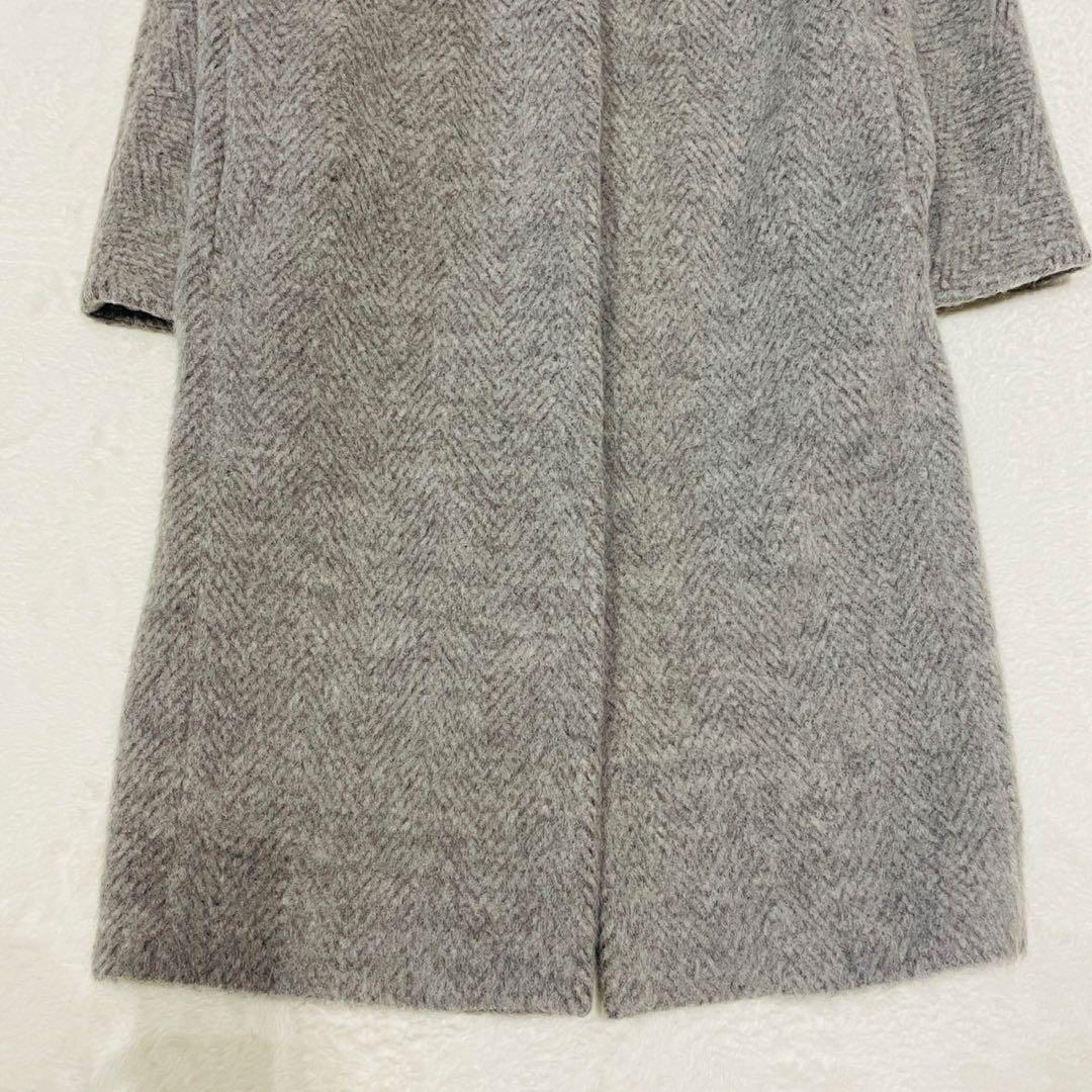 定価16万】ルブーケ LE bouquet ロングコート ヘリンボーン グレー