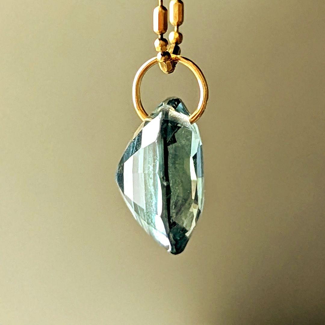 ♢まるはまま♢K18 フロ―ライト 4.96ct ネックレスチャ―ム