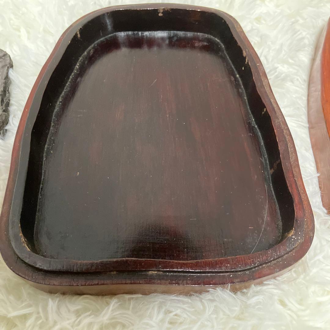 中国硯 唐硯 注册 端渓 商標 梅彫り すずり 書道具 貴重品