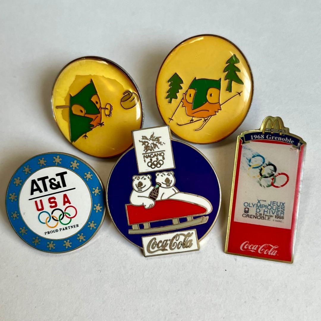 冬季オリンピック ピンバッジ5点セット 1968〜1998 - メルカリ