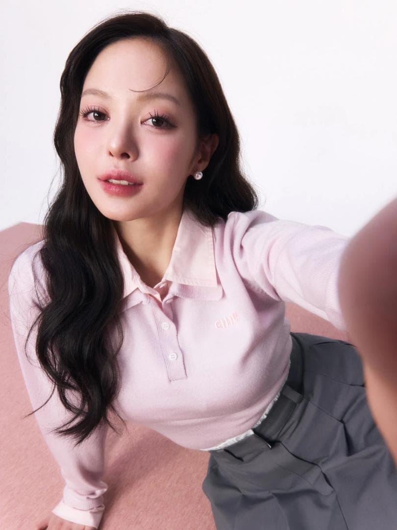 Eimy Istoire ダブルカラーデザインニット PINK FREE 美品