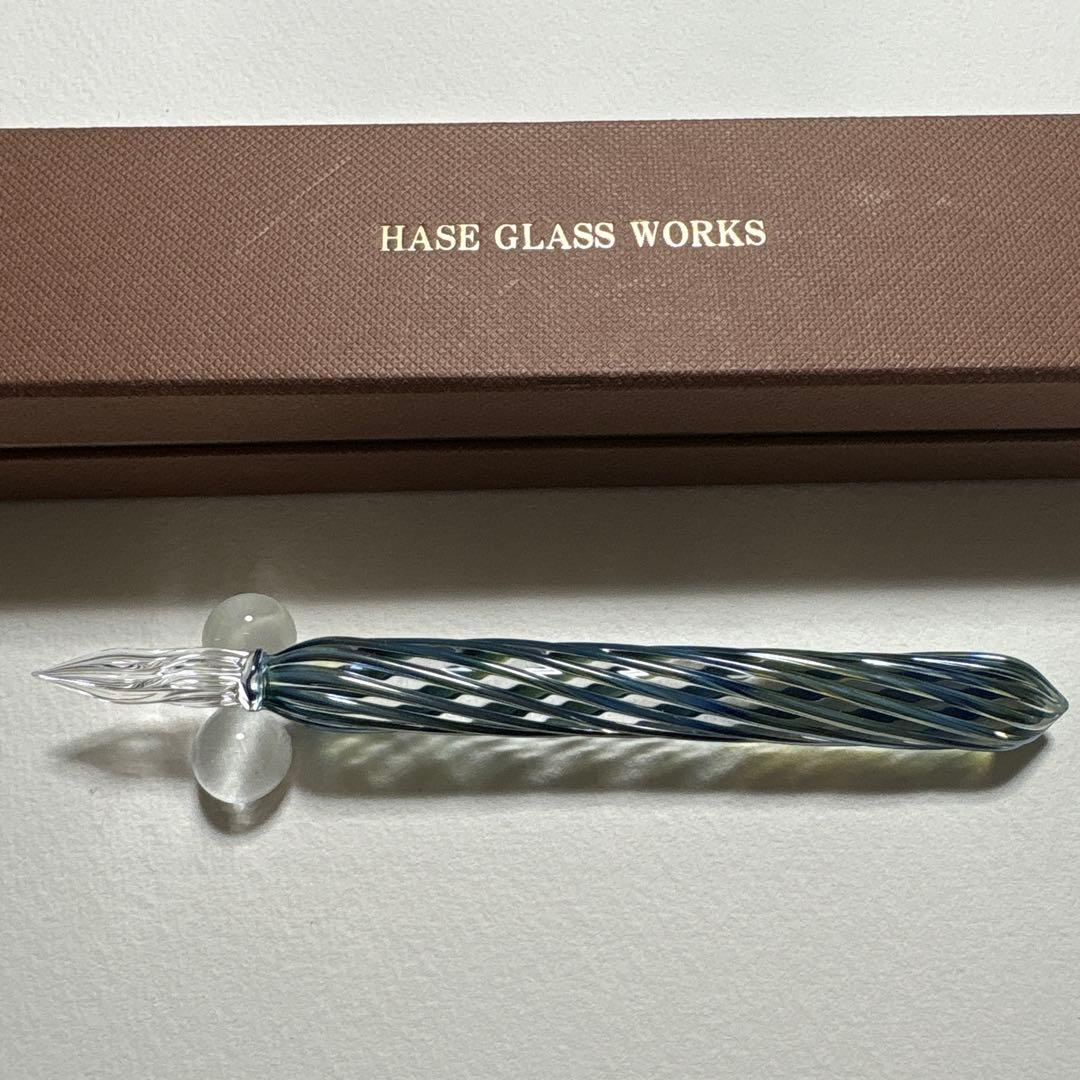 HASE硝子工房 ガラスペン ブルーグリーン ストライプ - メルカリ