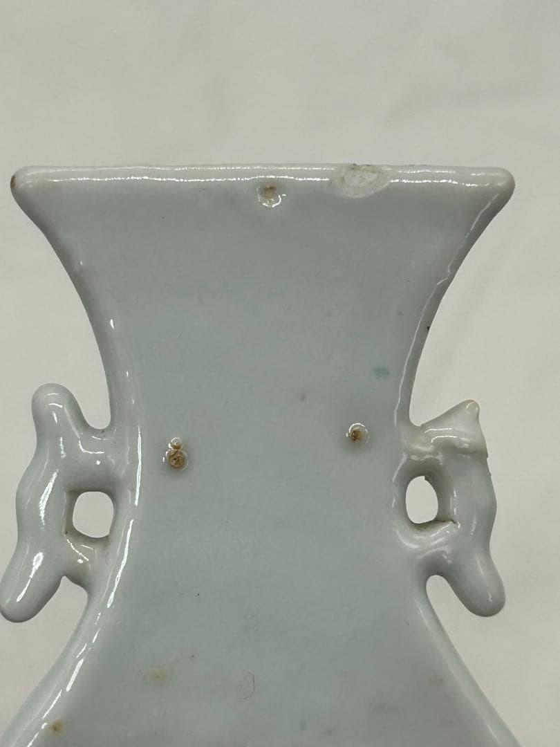 中国　清時代　粉彩人物紋壁瓶　送料込み1213