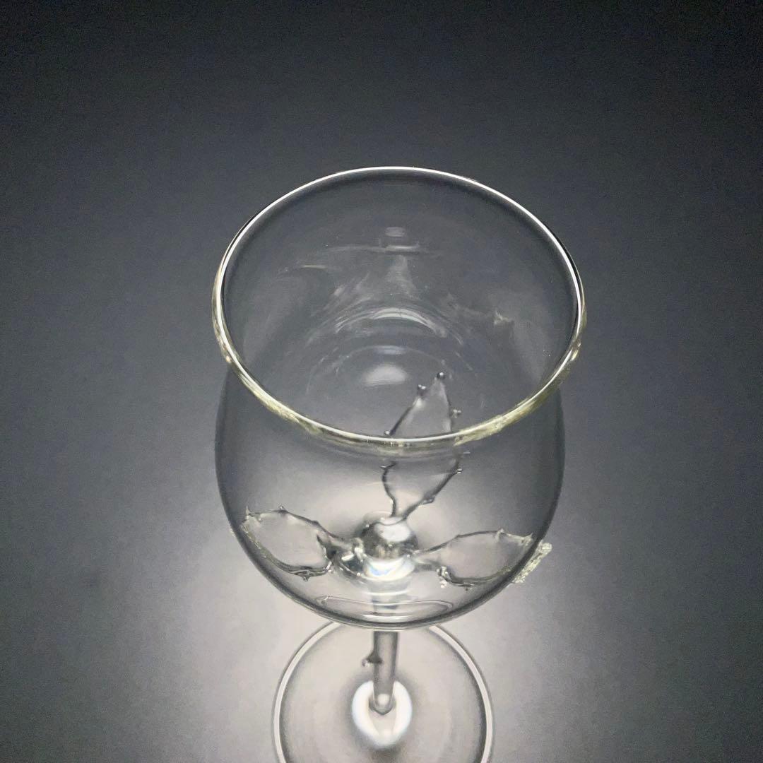 美品】アンティークグラス バラ 飾り R1333ダI