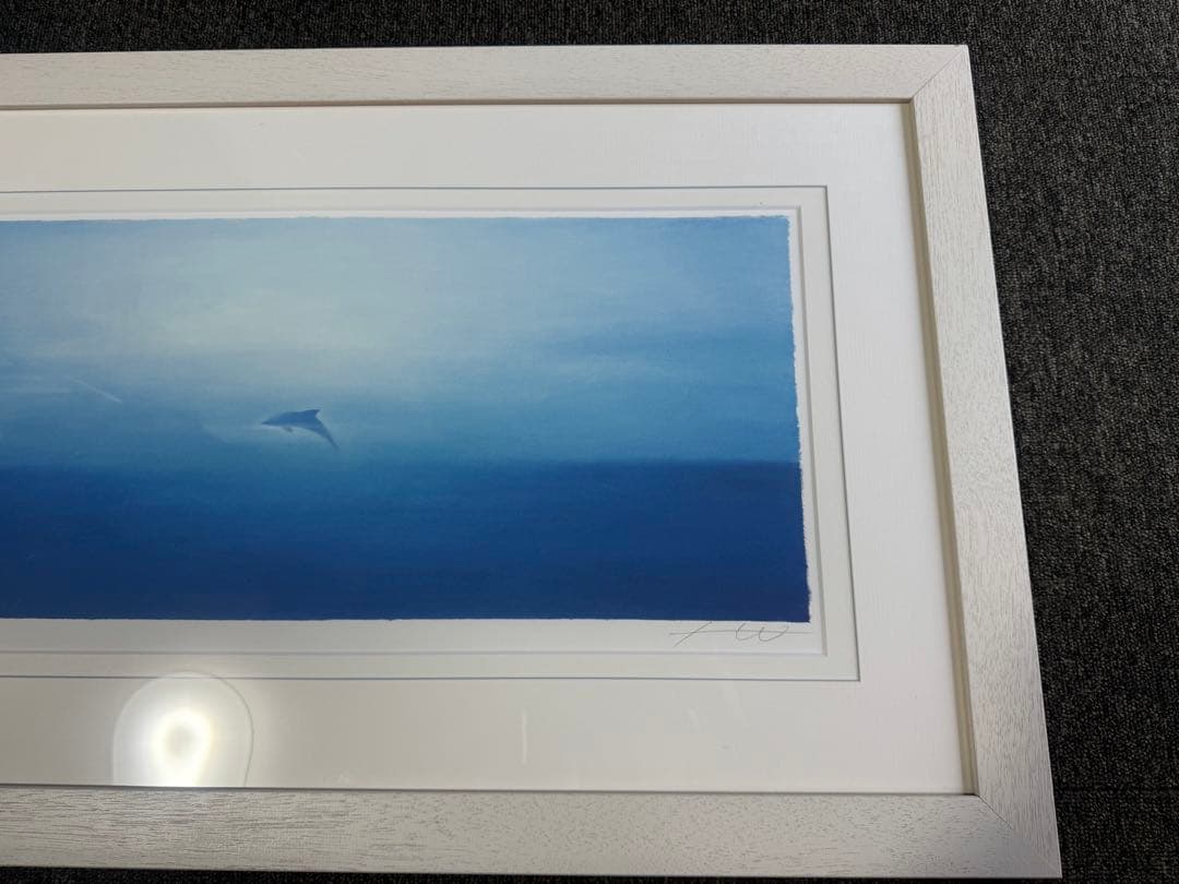 青の時間 】 渡辺宏 絵画 版画 修復歴等なし