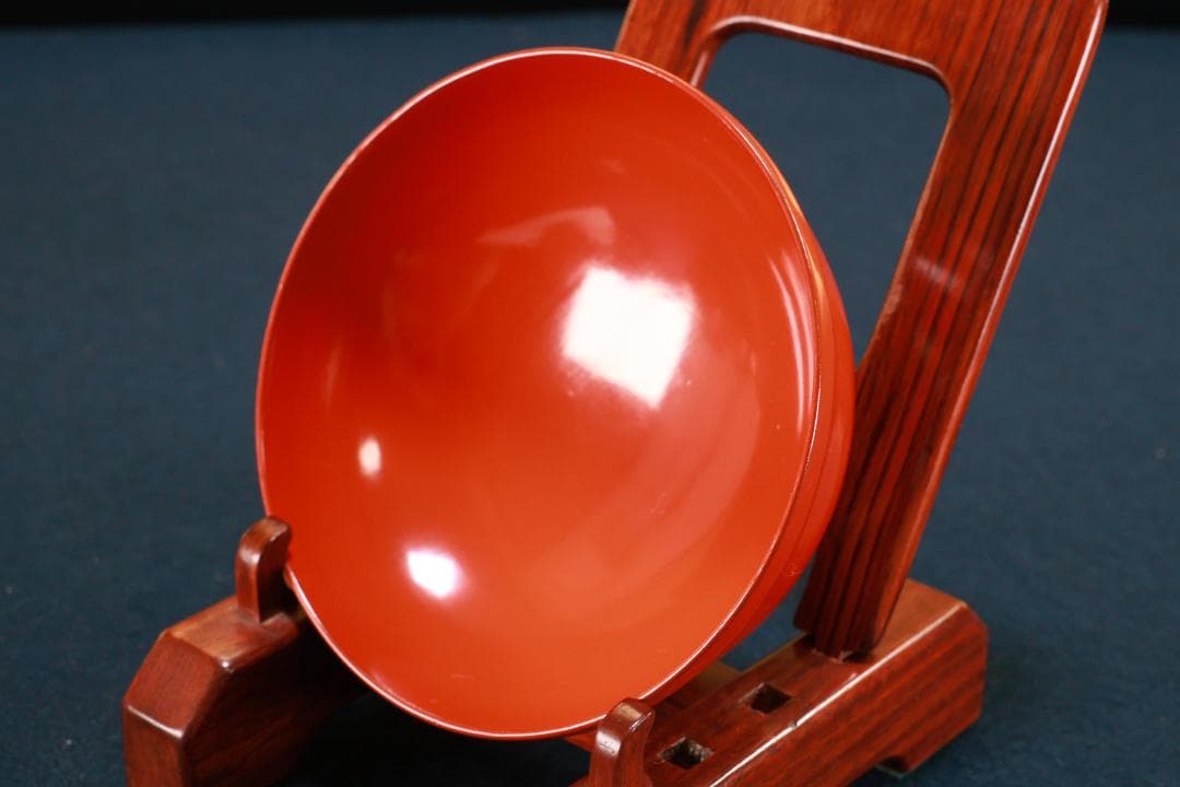 時代漆器　輪島塗　松竹梅蒔絵 　吸物椀　五客　塗椀　汁椀　木製　BJ073