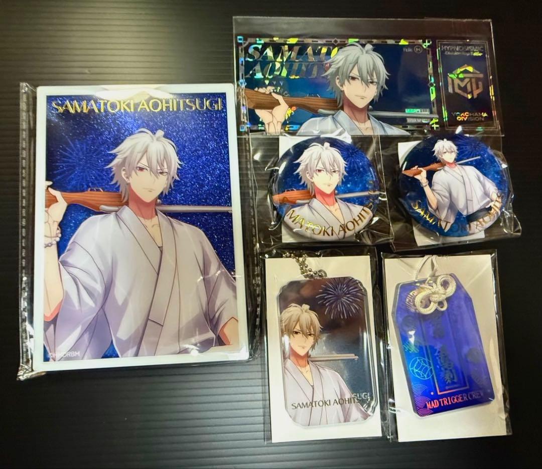 ヒプマイ オンラインくじ ラメ入りブロック 缶バッジ フルコンプ 左馬