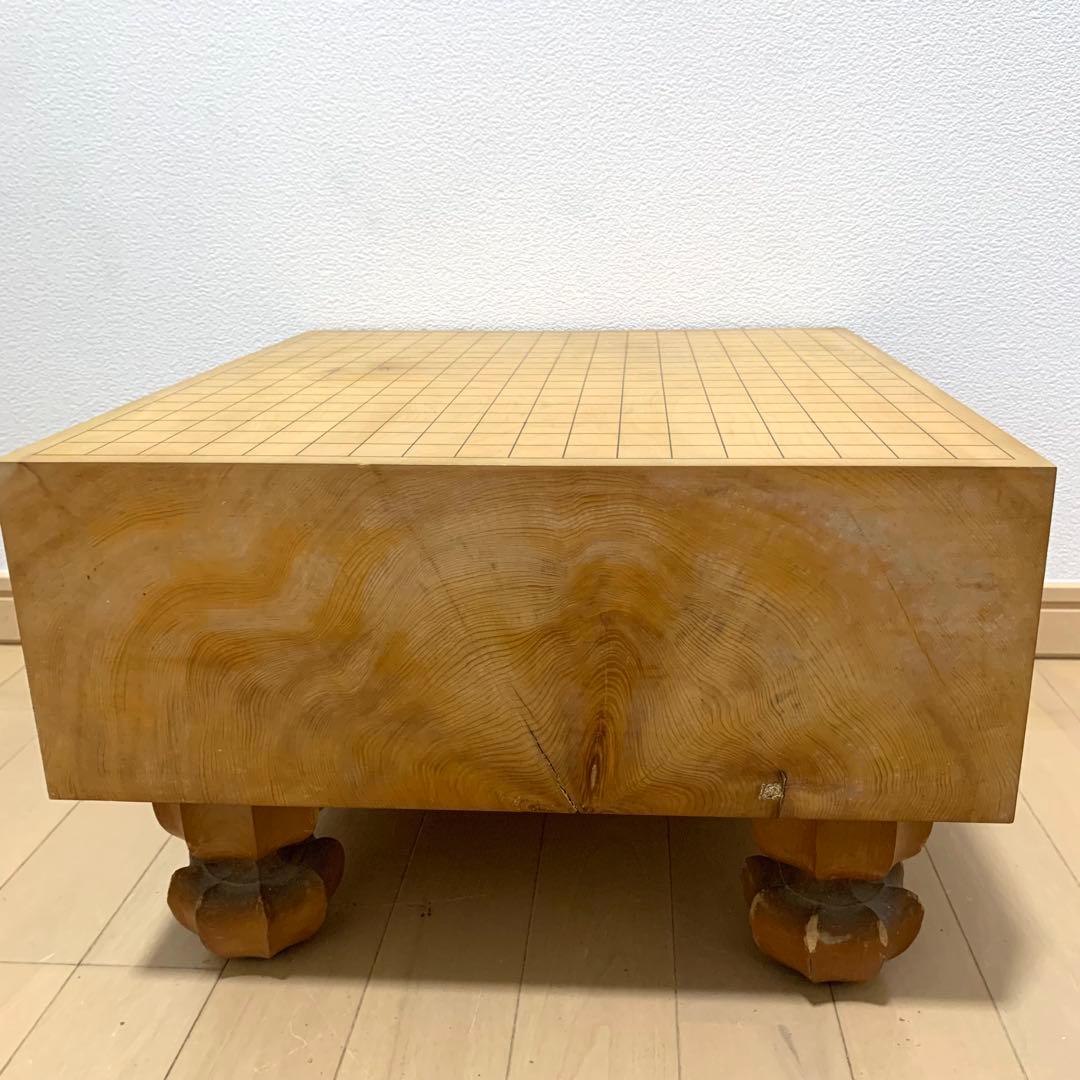 【高級】本榧 脚付碁盤 5寸 ヘソ有り 19路盤