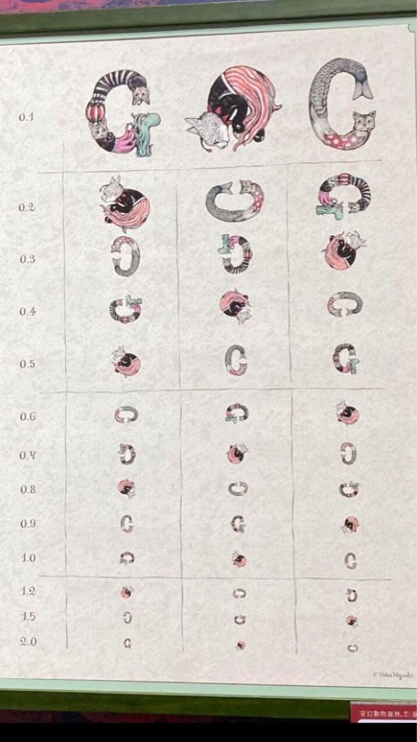 ヒグチユウコ 視力検査 ポスター 台湾 限定 奇幻動物森林 - メルカリ