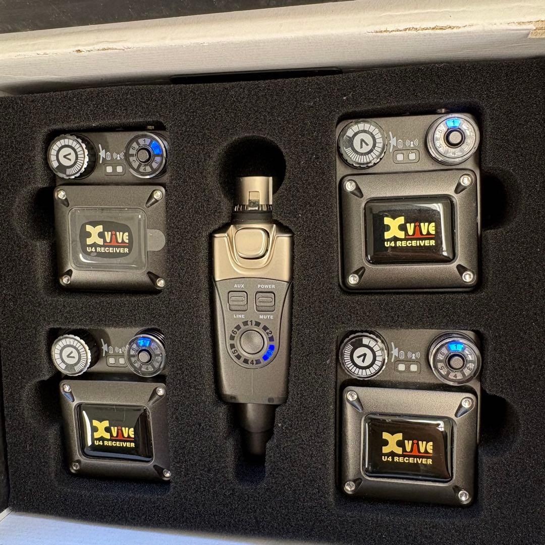 Xvive U4R4 XV-U4ワイヤレスインイヤーモニター 専用ケース　セット