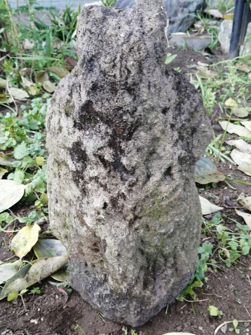 骨董 江戸時代 狸 タヌキ 石仏 仏像 美術品・アンティーク・コレクション