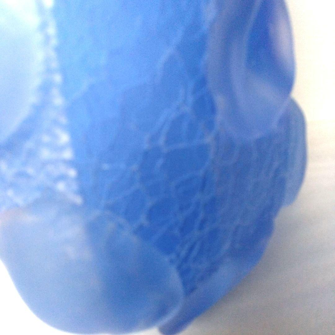 岩田ガラス優しい青銀箔工房作家1点もの花器アート