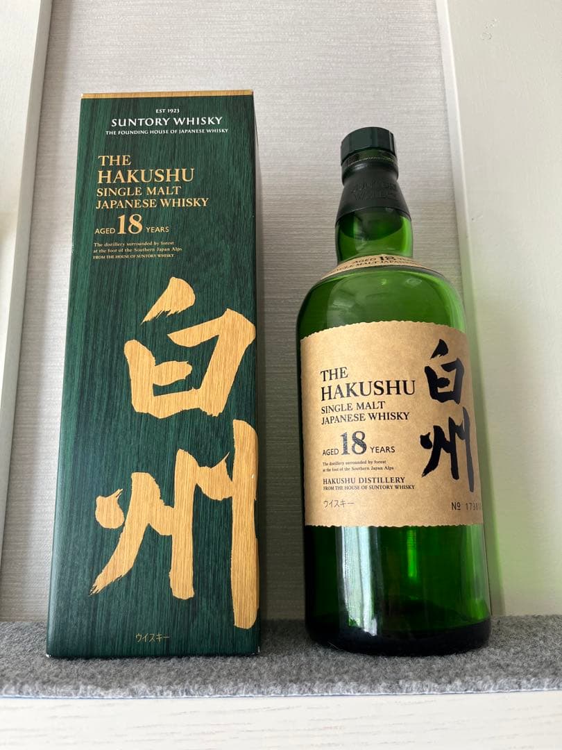 白州18年 空瓶 空箱 未洗浄希少】サントリー 白州18年 空瓶