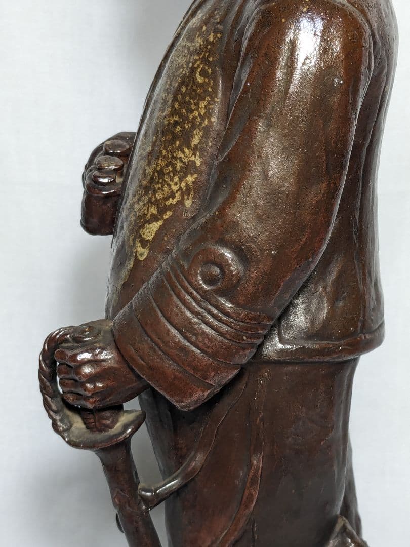 藤原陶斎 備前焼 東郷平八郎像 合箱 置物 陶像 藤原陶斉 インテリア