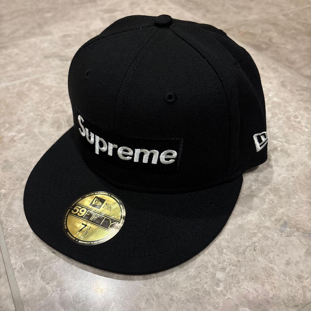 Supreme シュプリーム キャップ ブラック 黒 サイズ:7 3/8(58.7cm